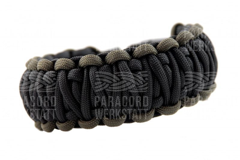 Paracord Armband King Cobra Schwarz Olivgr n Paracord Werkstatt