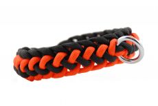 Hundehalsband Halbrund Schwarz Neonorange